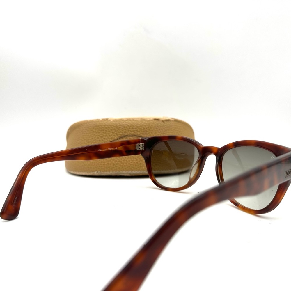 Unisex Tod's TO60 2f Dark Havana Round Frame Sunglasses Made In Italy - Picture 5 of 8